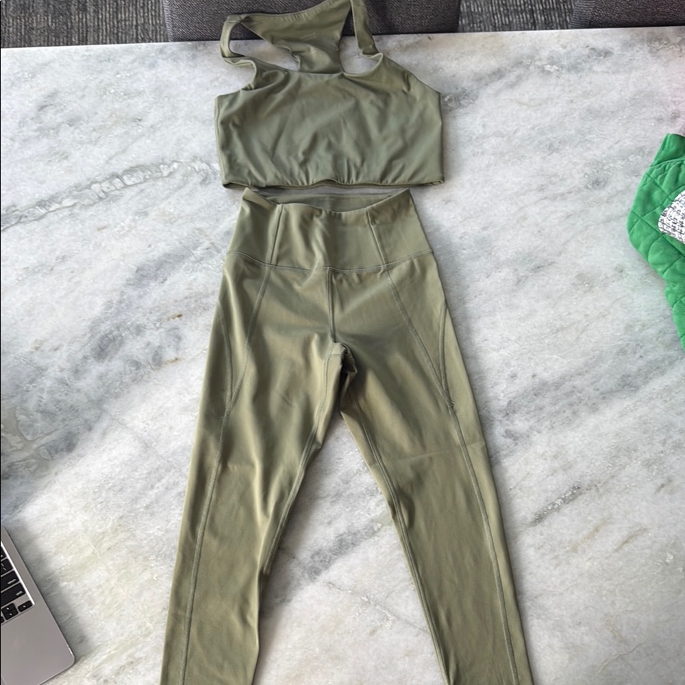 Olive Green Women's Activewear Set